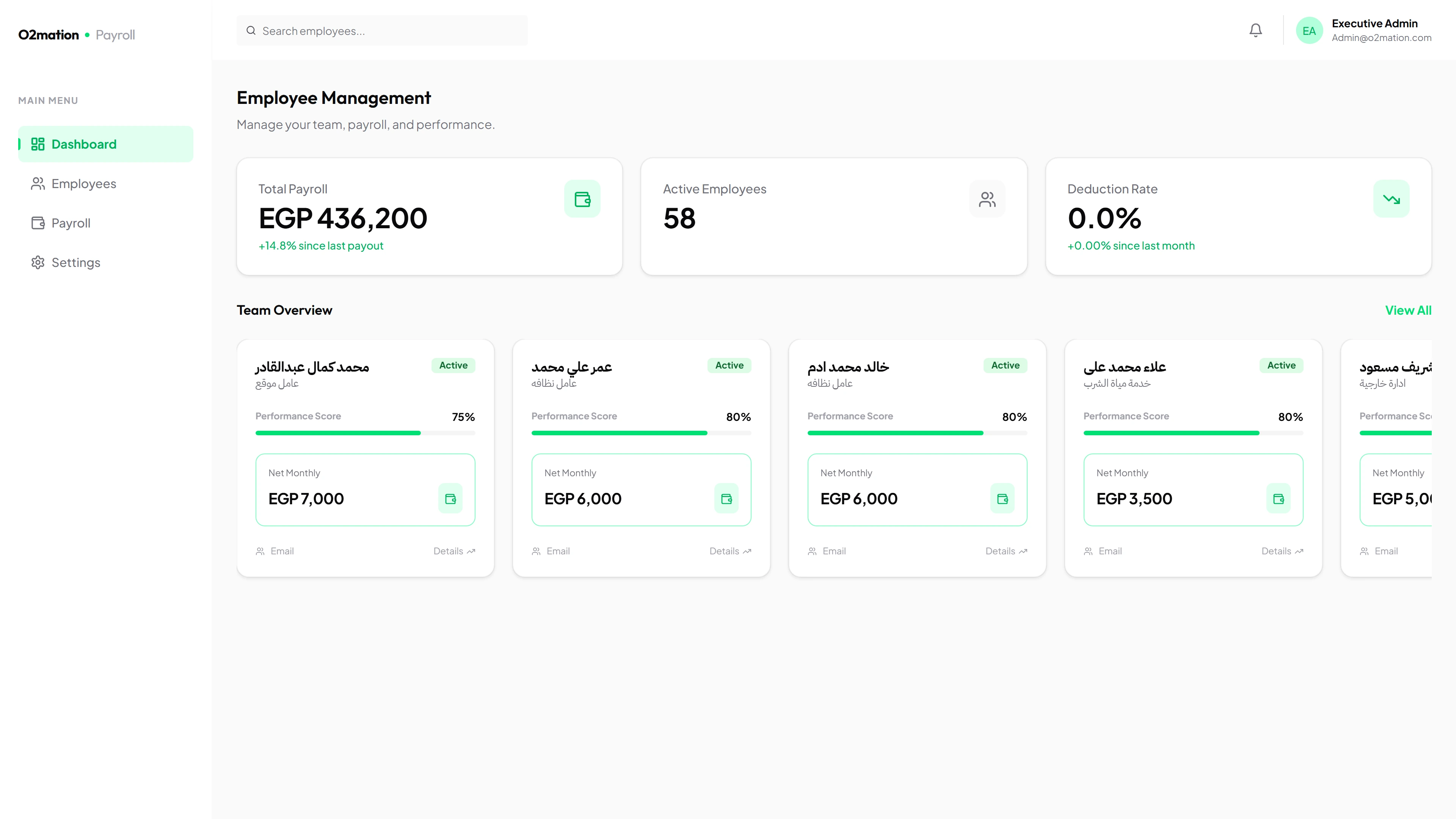 O2 Enterprise Payroll & Ledger Suite